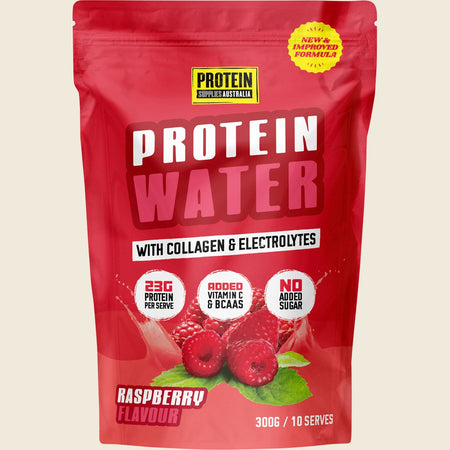 Protein Supplies Australia Protein Water with Collagen & Electrolytes Raspberry 300g