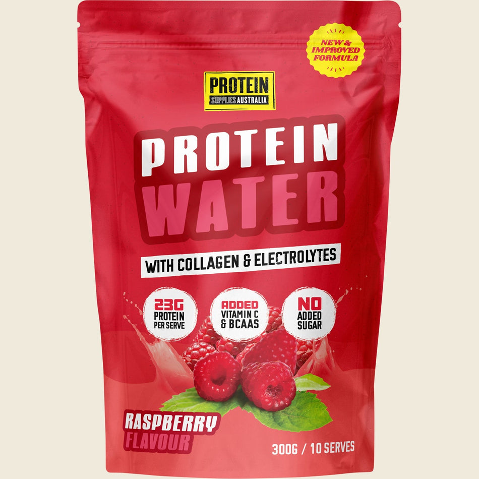Protein Supplies Australia Protein Water with Collagen & Electrolytes Raspberry 300g