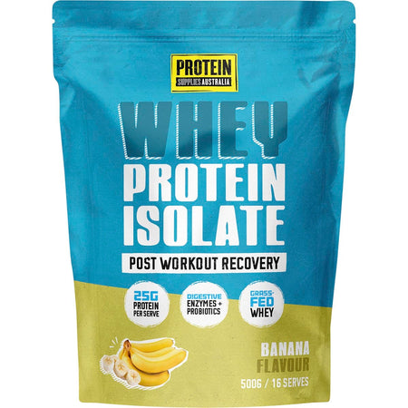 Protein Supplies Australia Wpi Whey Protein Isolate Banana 500g