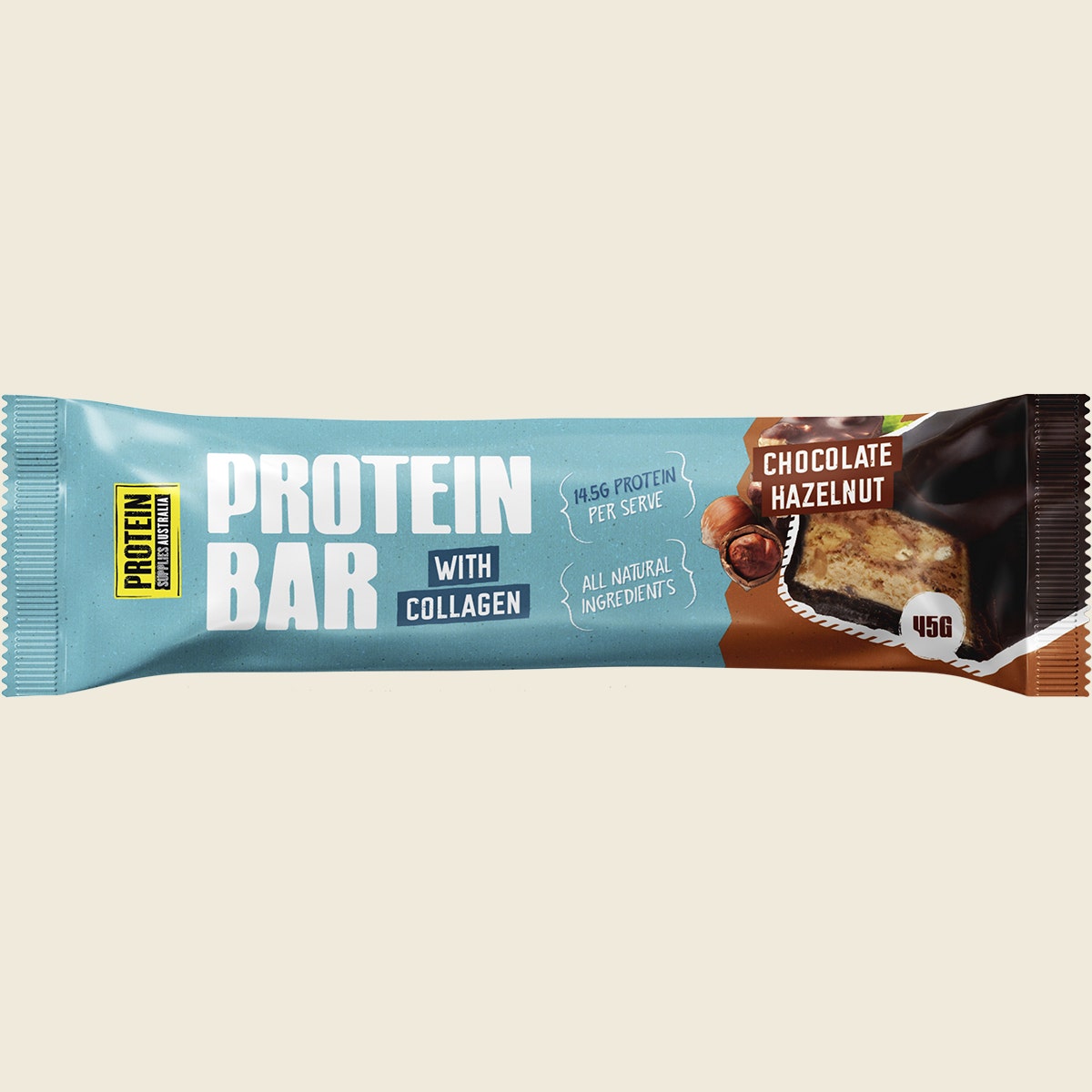 Protein Supplies Australia Protein Bar With Collagen Chocolate Hazelnut 12x45g