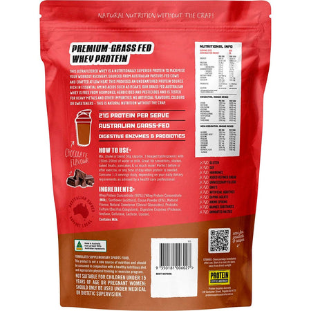 Protein Supplies Australia Australian Whey Protein Chocolate 500g