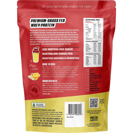 Protein Supplies Australia Australian Whey Protein Banana 500g