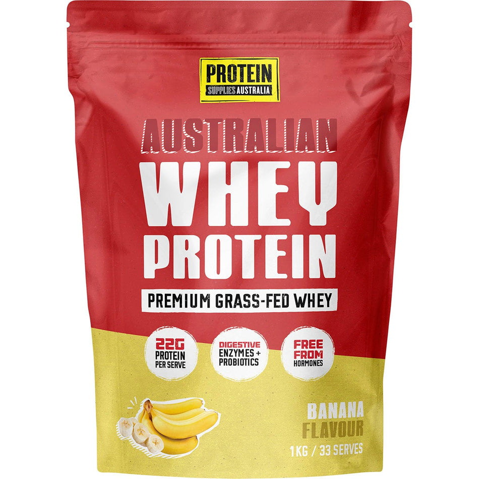 Protein Supplies Australia Australian Whey Protein Banana 1kg