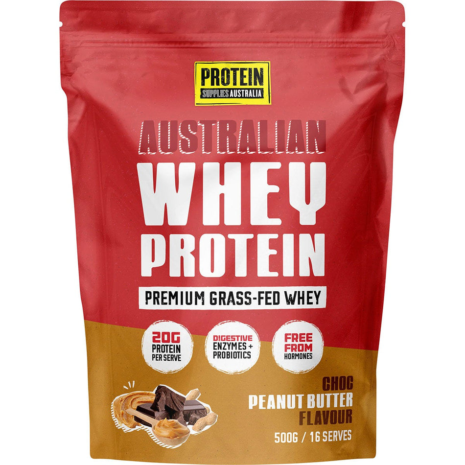Protein Supplies Australia Australian Whey Protein Choc Peanut Butter 1kg