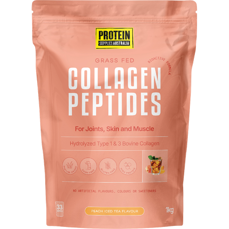 Protein Supplies Australia Collagen Peptides Peach Iced Tea 1kg