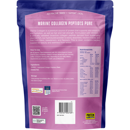 Protein Supplies Australia Unflavoured Marine Collagen Peptides 300g