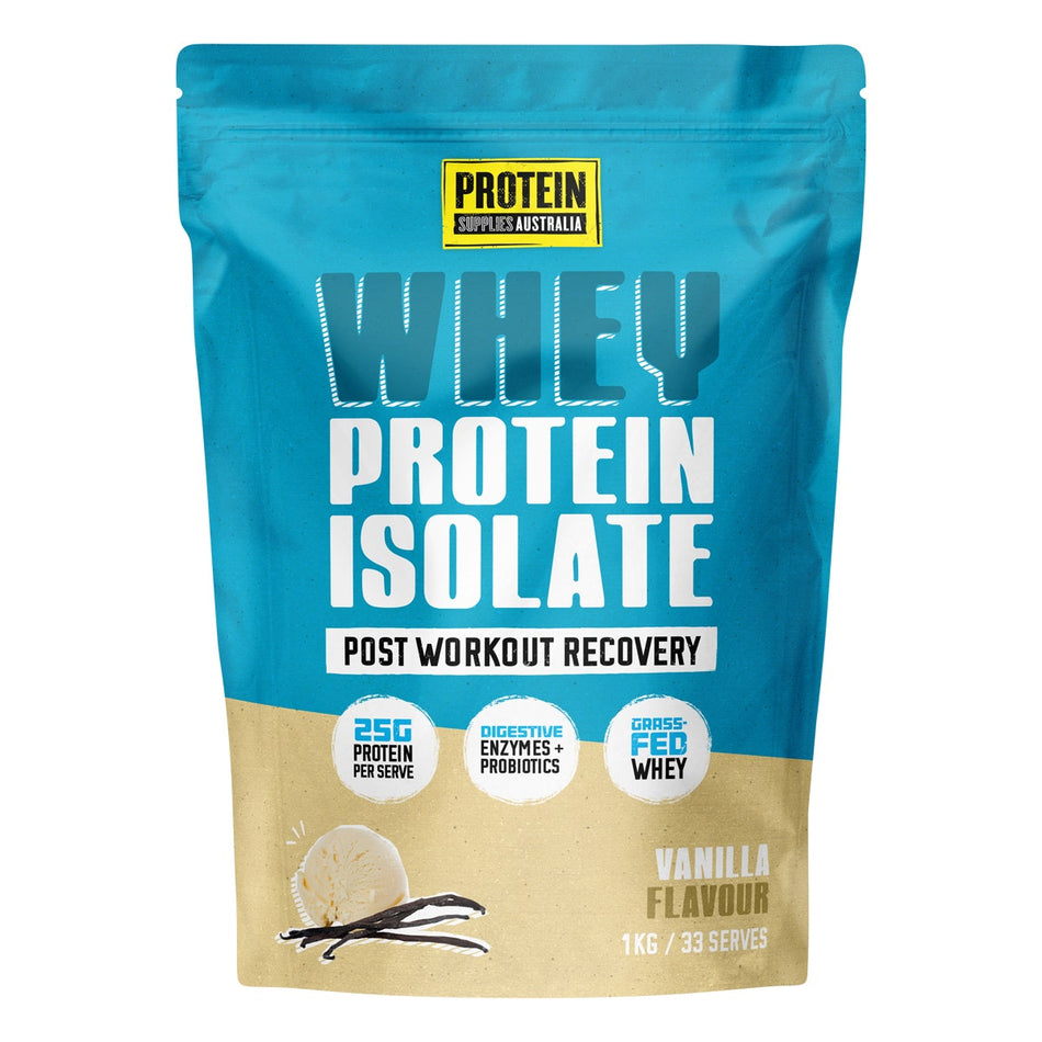 PROTEIN SUPPLIES AUSTRALIA WPI (Whey Protein Isolate) Vanilla Bean 1kg