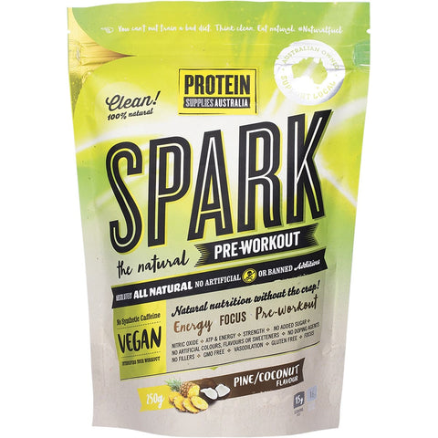PROTEIN SUPPLIES AUST Spark All Natural Pre-workout Pine Coconut 250g