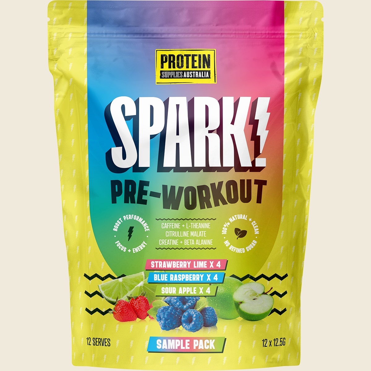 Protein Supplies Australia Spark Pre-Workout Sample Pack 12pk