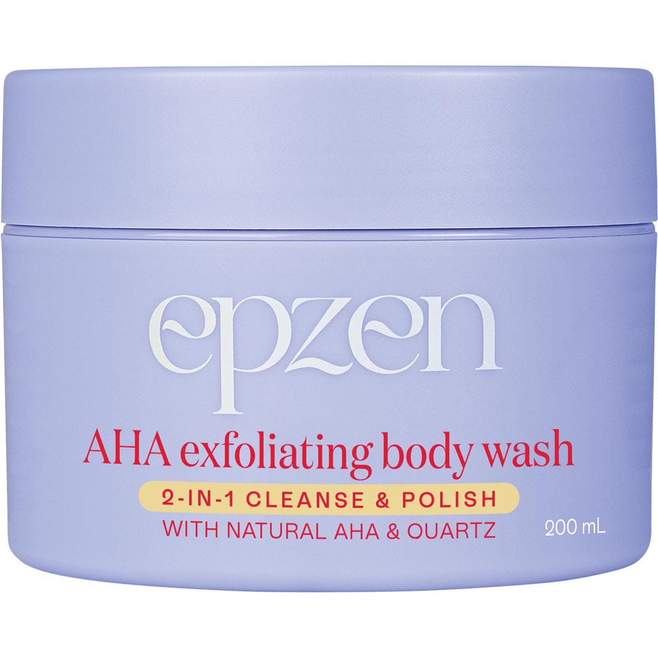EPZEN AHA Exfoliating Body Wash 2-in-1 Cleanse & Polish 200ml