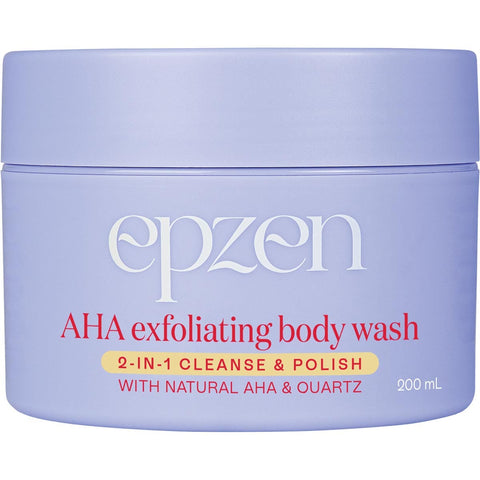 EPZEN AHA Exfoliating Body Wash 2-in-1 Cleanse & Polish 200ml