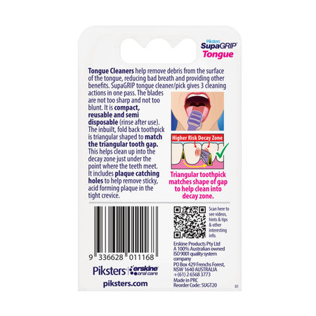 Piksters SupaGRIP Tongue Cleaner 20pk