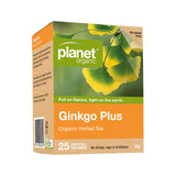PLANET ORGANIC Herbal Tea Bags Ginkgo Plus (With Green Tea) 25