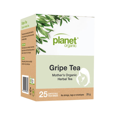 Planet Organic Mother's Organic Herbal Tea Gripe Tea x 25 Tea Bags
