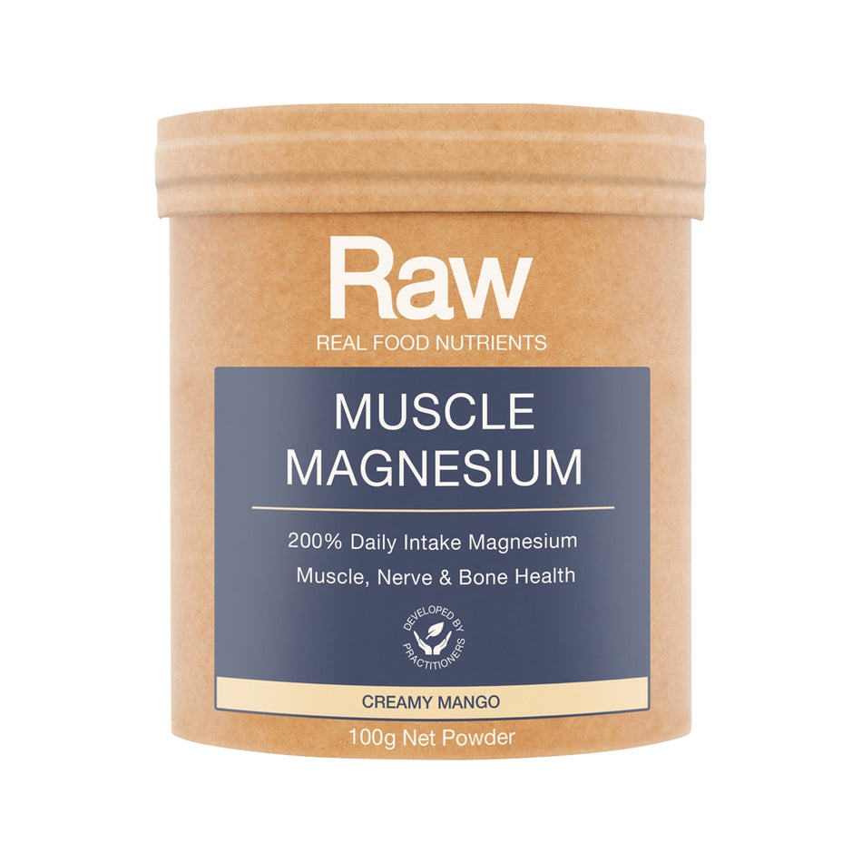 Raw Real Food Nutrients Muscle Magnesium Creamy Mango 100g