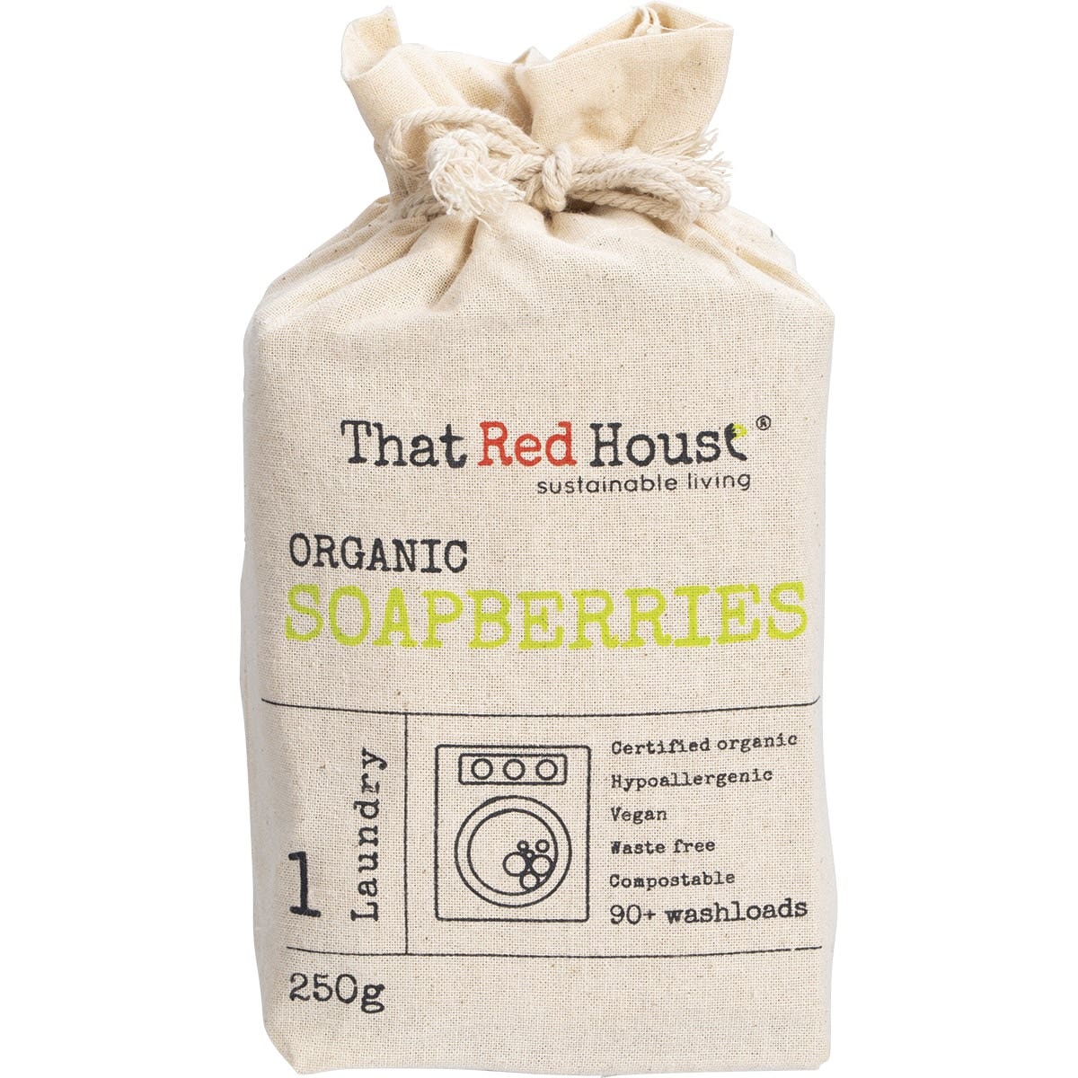 THAT RED HOUSE Organic Soapberries 90+ Washloads 250g