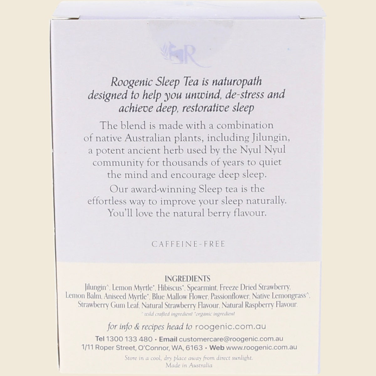 Roogenic Sleep Tea Natural Berry Bags 8pk