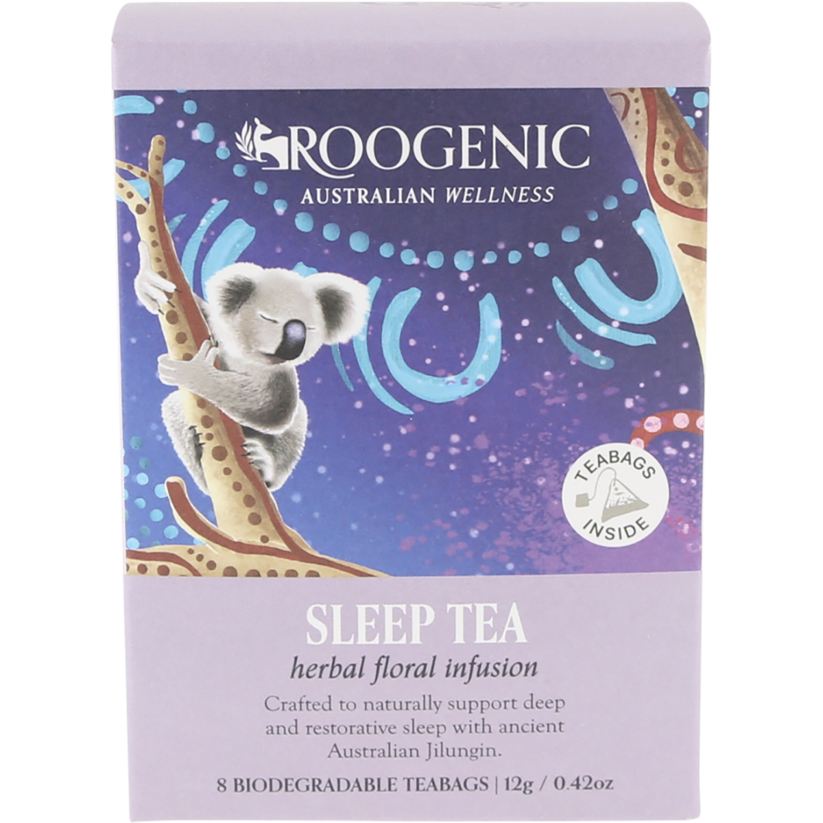 Roogenic Sleep Tea Herbal Floral Tea Bags 8 Pack