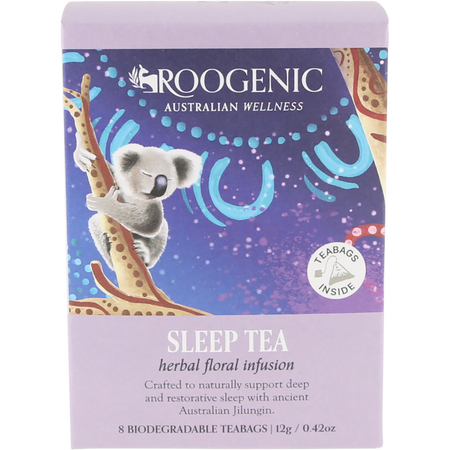 Roogenic Sleep Tea Herbal Floral Tea Bags 8 Pack