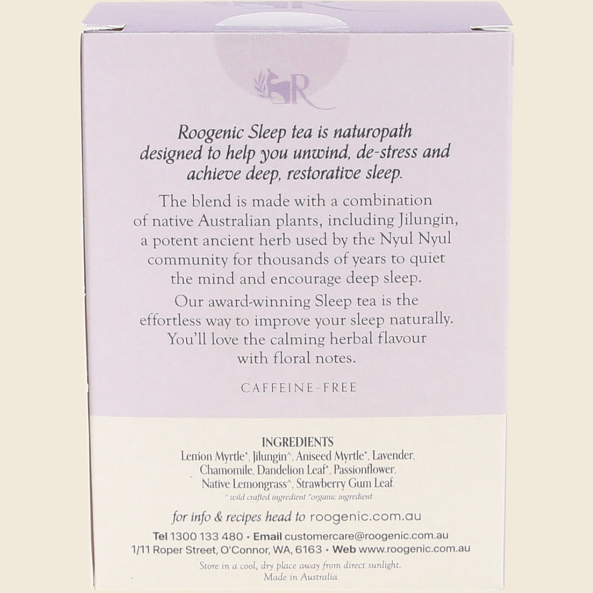 Roogenic Sleep Tea Herbal Floral Bags 8pk