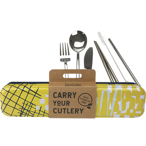 RETROKITCHEN Carry Your Cutlery - Abstract Stainless Steel Cutlery Set 1