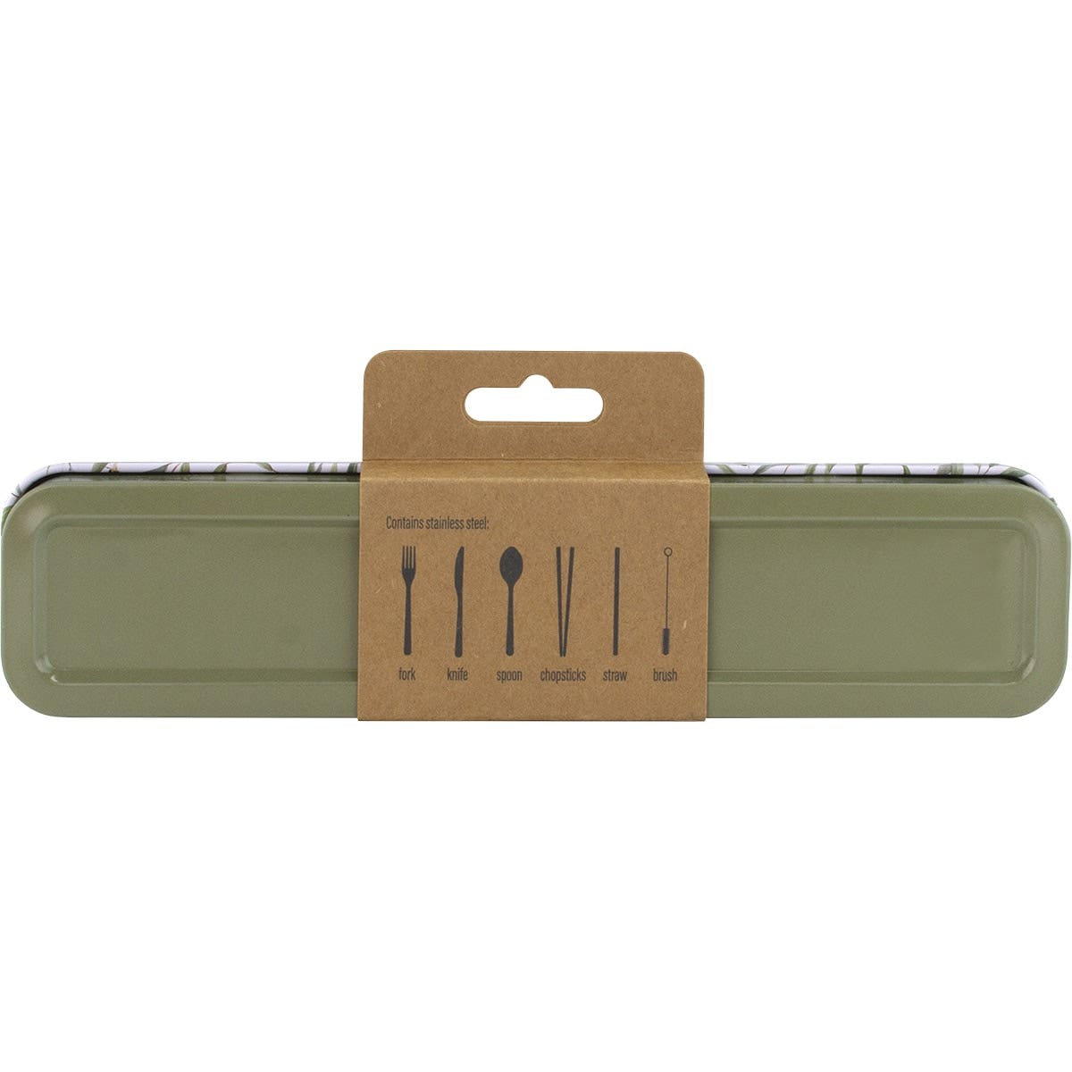 RetroKitchen Carry Your Cutlery Eucalyptus Stainless Steel Cutlery Set