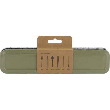 RetroKitchen Carry Your Cutlery Eucalyptus Stainless Steel Cutlery Set