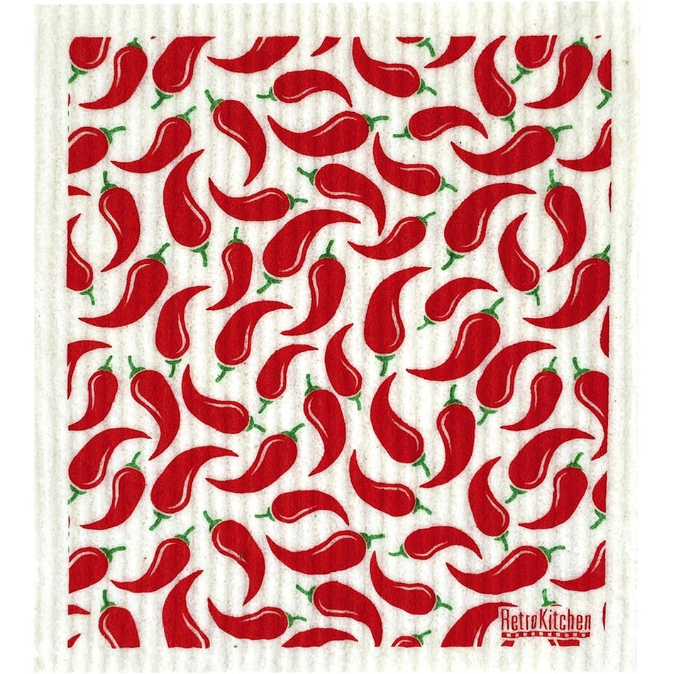 Retrokitchen 100% Compostable Sponge Cloth Chillies