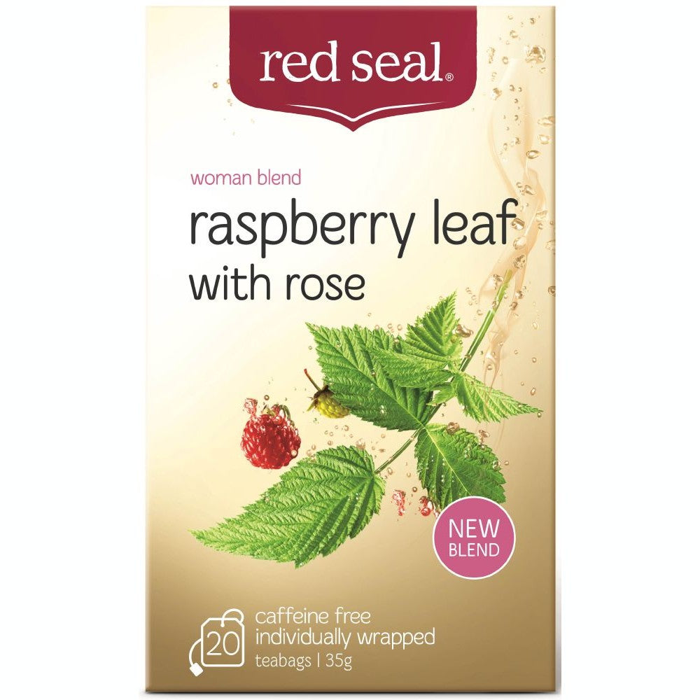 Red Seal Raspberry Leaf Tea with Rose x 20 Tea Bags