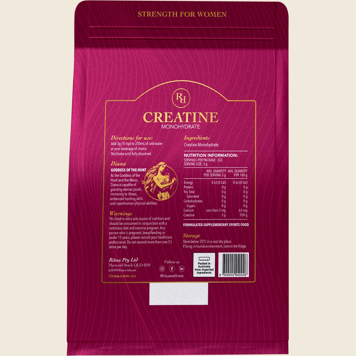 Ritua Creatine Monohydrate 1kg
