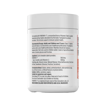 NutraLife Rapid-C 500mg Chew 120 Tablets