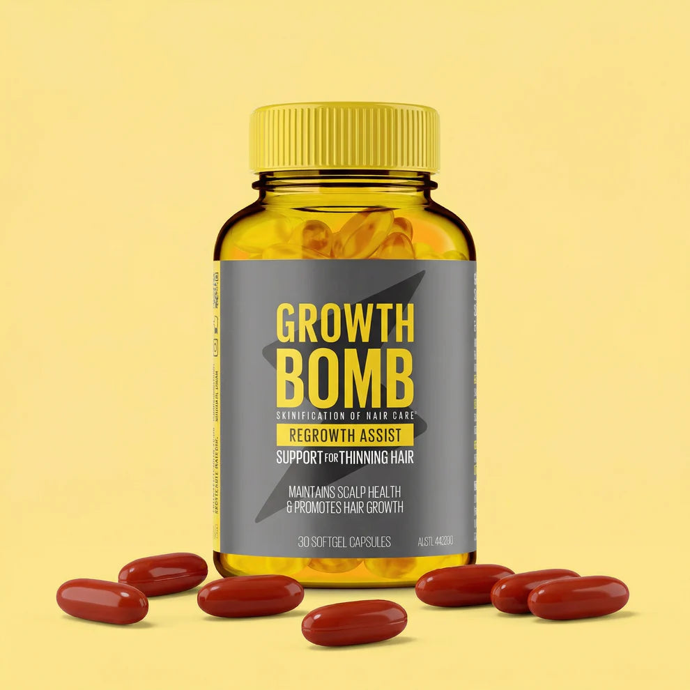 Growth Bomb Regrowth Assist Support for Thinning Hair Supplement 30 Capsules