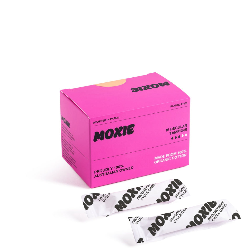 Moxie Org Cotton Tampons Reg 16pk(Pack of 6)