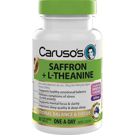 Caruso's Saffron + L-Theanine 30 Tabs