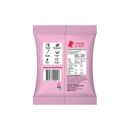 Funday Strawberry & Cream Flavoured Gummies 50g