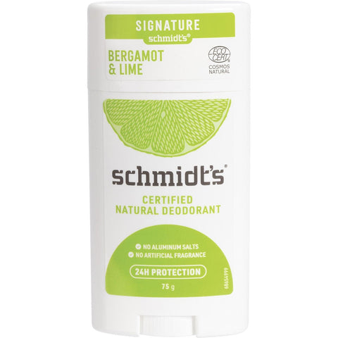 SCHMIDT'S Deodorant Stick Bergamot + Lime 75g