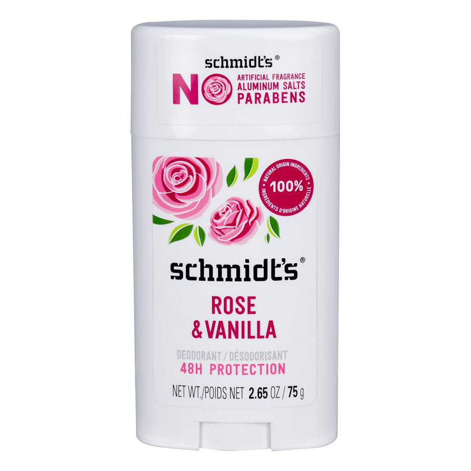 SCHMIDT'S Deodorant Stick Rose + Vanilla 75g
