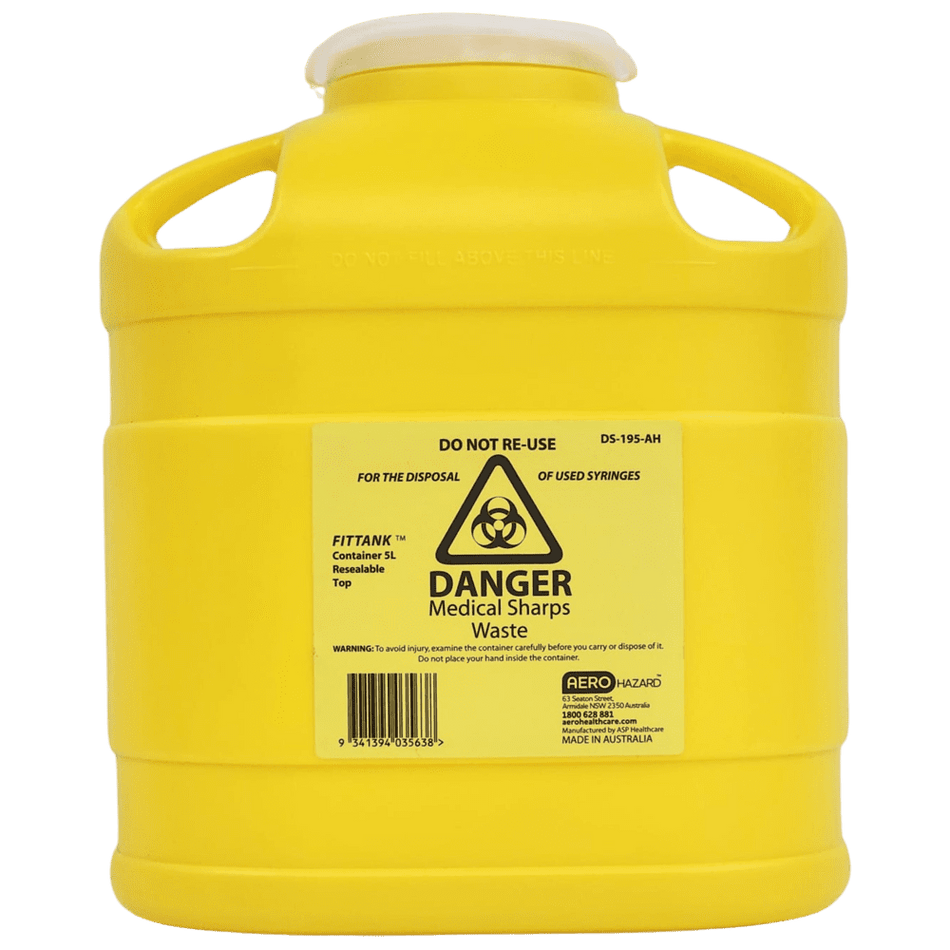 AEROHAZARD Sharps Disposal Container 5L