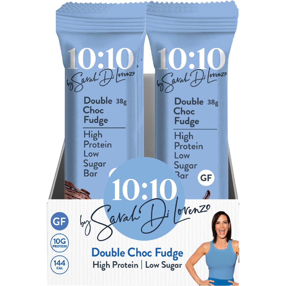 10:10 By SDL Protein Snack Bar Double Choc Fudge 38g x 14 Pack