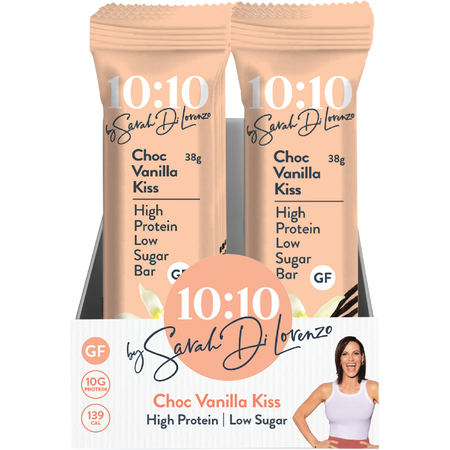 10:10 By SDL Protein Snack Bar Choc Vanilla Kiss 38g x 14 Pack