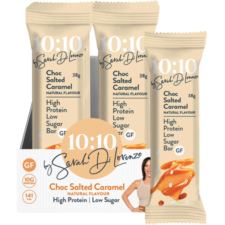 10:10 By SDL Protein Snack Bar Choc Salted Caramel 38g x 14 Pack