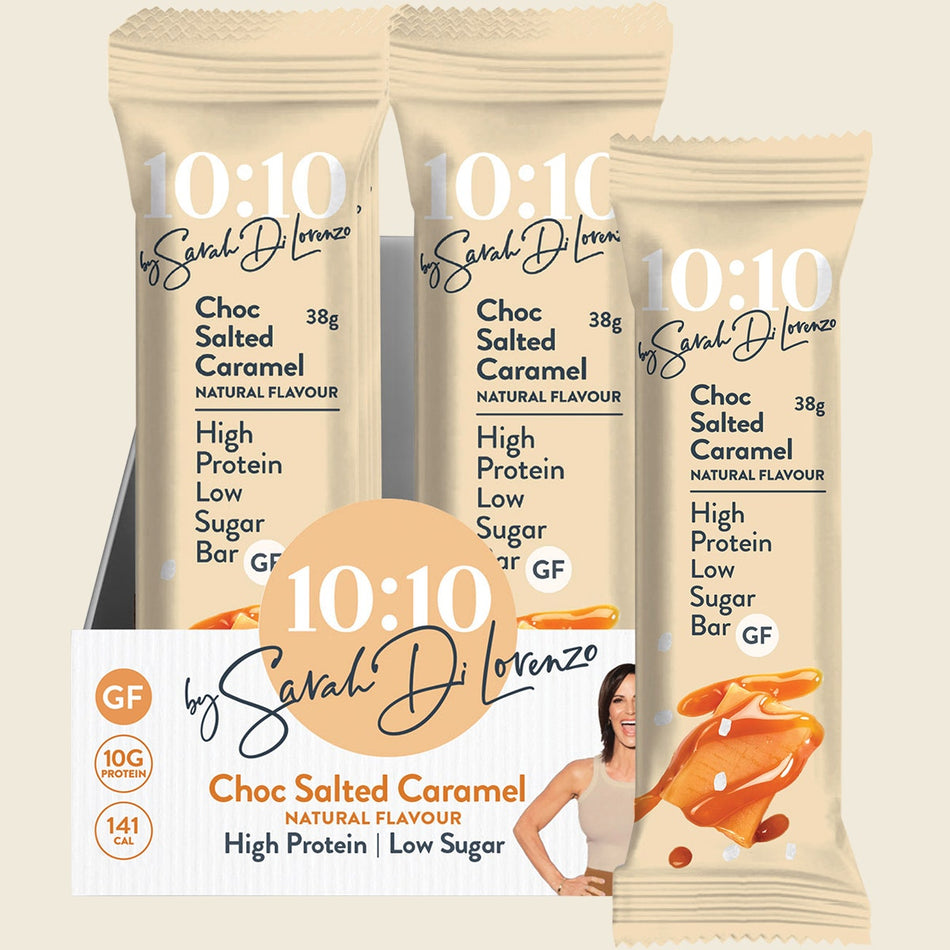 10:10 BY SDL Protein Snack Bar Choc Salted Caramel 14x38g