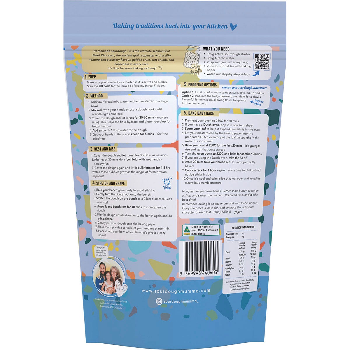 Sourdough Mumma Khorasan Sourdough Bread Mix Traditional 500g