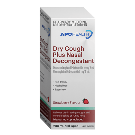 Apohealth Dry Cough Plus Nasal Decongestant 200ml