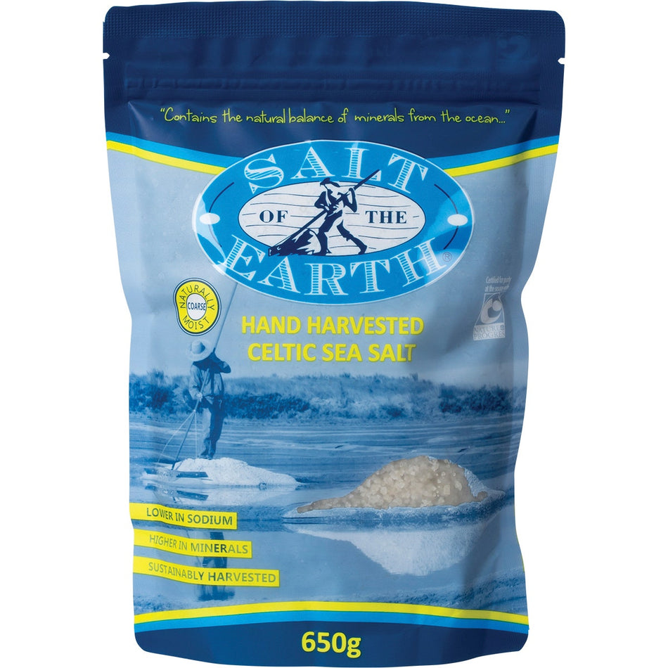 Salt Of The Earth Hand Harvested Celtic Sea Salt Coarse 650g