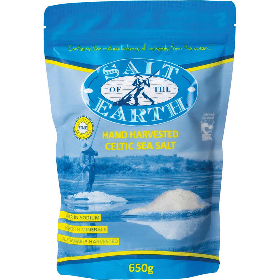 Salt Of The Earth Hand Harvested Celtic Sea Salt Fine 650g