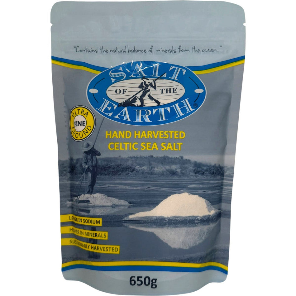 SALT OF THE EARTH Celtic Sea Salt Ultra Fine 650g