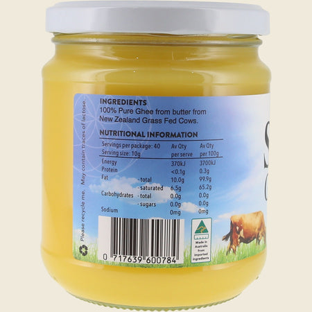 Sol Organics Grass Fed Ghee 400g
