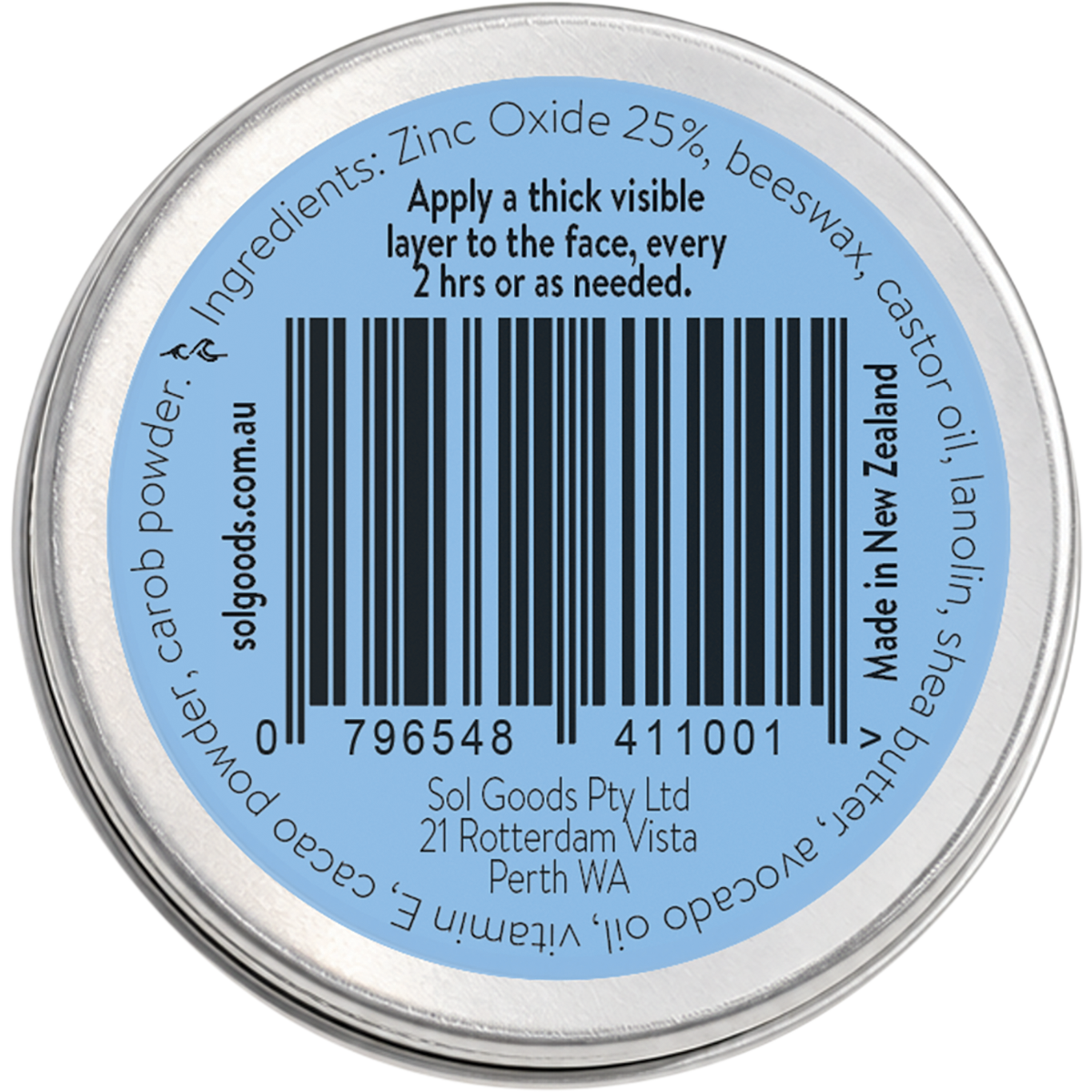 Sol Goods Natural Zinc Sunscreen 50g