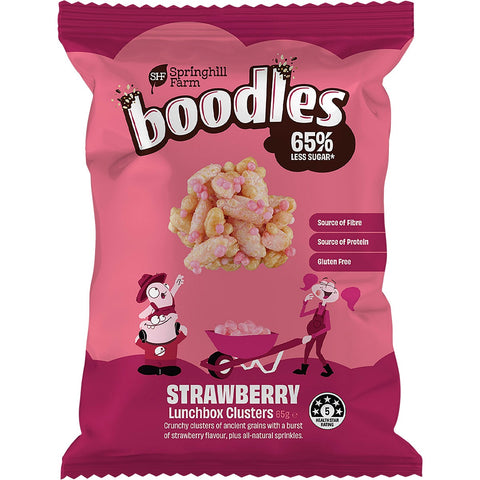 Springhill Farm Boodles Lunchbox Clusters Strawberry 65g